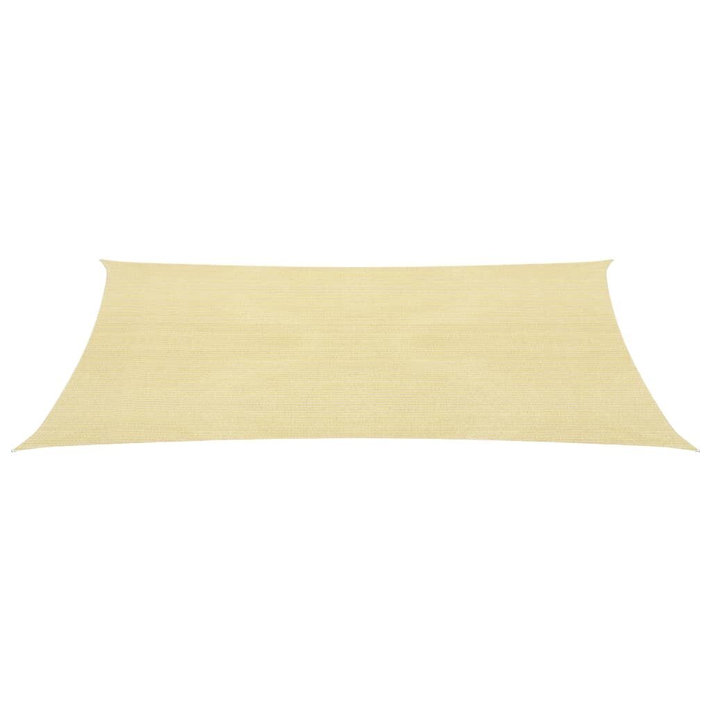 vidaXL Aurinkopurje 160 g/m² beige 3x5 m HDPE hinta ja tiedot | Aurinkovarjot ja markiisit | hobbyhall.fi