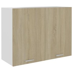 vidaXL Seinäkaappi Sonoma tammi 80x31x60 cm lastulevy hinta ja tiedot | Keittiön kaapit | hobbyhall.fi