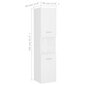 vidaXL Kylpyhuonekaappi valkoinen 30x30x130 cm lastulevy hinta ja tiedot | Kylpyhuonekaapit | hobbyhall.fi