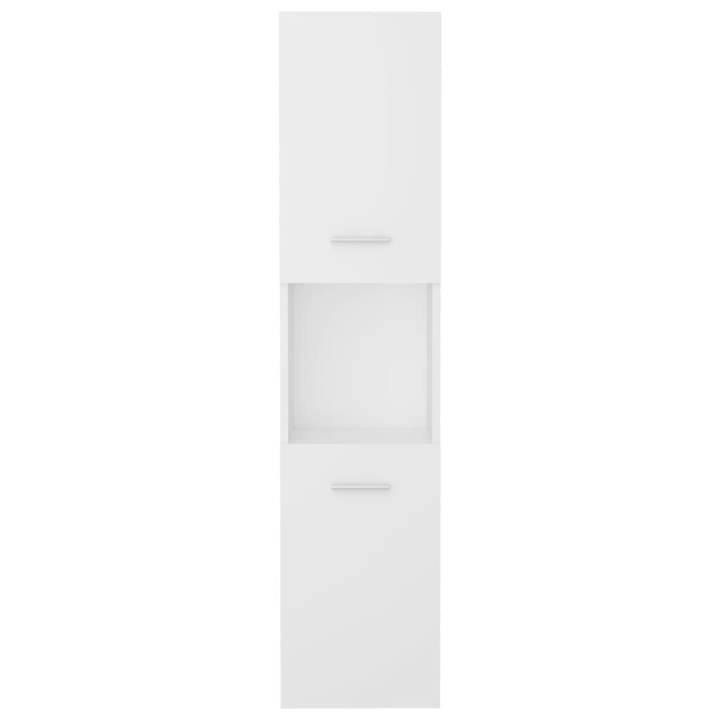 vidaXL Kylpyhuonekaappi valkoinen 30x30x130 cm lastulevy hinta ja tiedot | Kylpyhuonekaapit | hobbyhall.fi