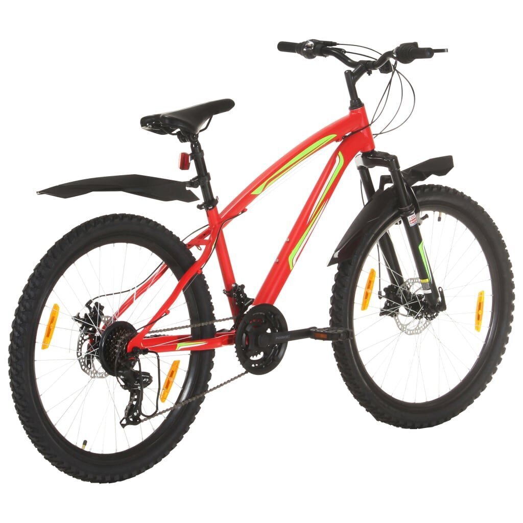 vidaXL Maastopyörä 21 vaihdetta 26" renkaat 36 cm runko punainen hinta ja tiedot | Polkupyörät | hobbyhall.fi