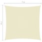 vidaXL Aurinkopurje Oxford-kangas neliönmuotoinen 7x7 m kerma hinta ja tiedot | Aurinkovarjot ja markiisit | hobbyhall.fi