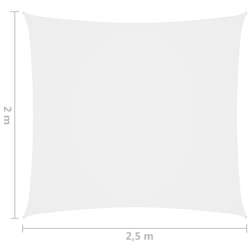 vidaXL Aurinkopurje Oxford-kangas suorakaide 2x2,5 m valkoinen hinta ja tiedot | Aurinkovarjot ja markiisit | hobbyhall.fi