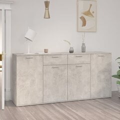 vidaXL Senkki betoninharmaa 160x36x75 cm lastulevy hinta ja tiedot | Olohuoneen kaapit ja lipastot | hobbyhall.fi