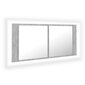 vidaXL Kylpyhuoneen LED peilikaappi betoninharmaa 100x12x45 cm akryyli hinta ja tiedot | Kylpyhuonekaapit | hobbyhall.fi
