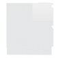 vidaXL Yöpöydät 2 kpl korkeakiilto valkoinen 50x39x43,5 cm lastulevy hinta ja tiedot | Yöpöydät | hobbyhall.fi