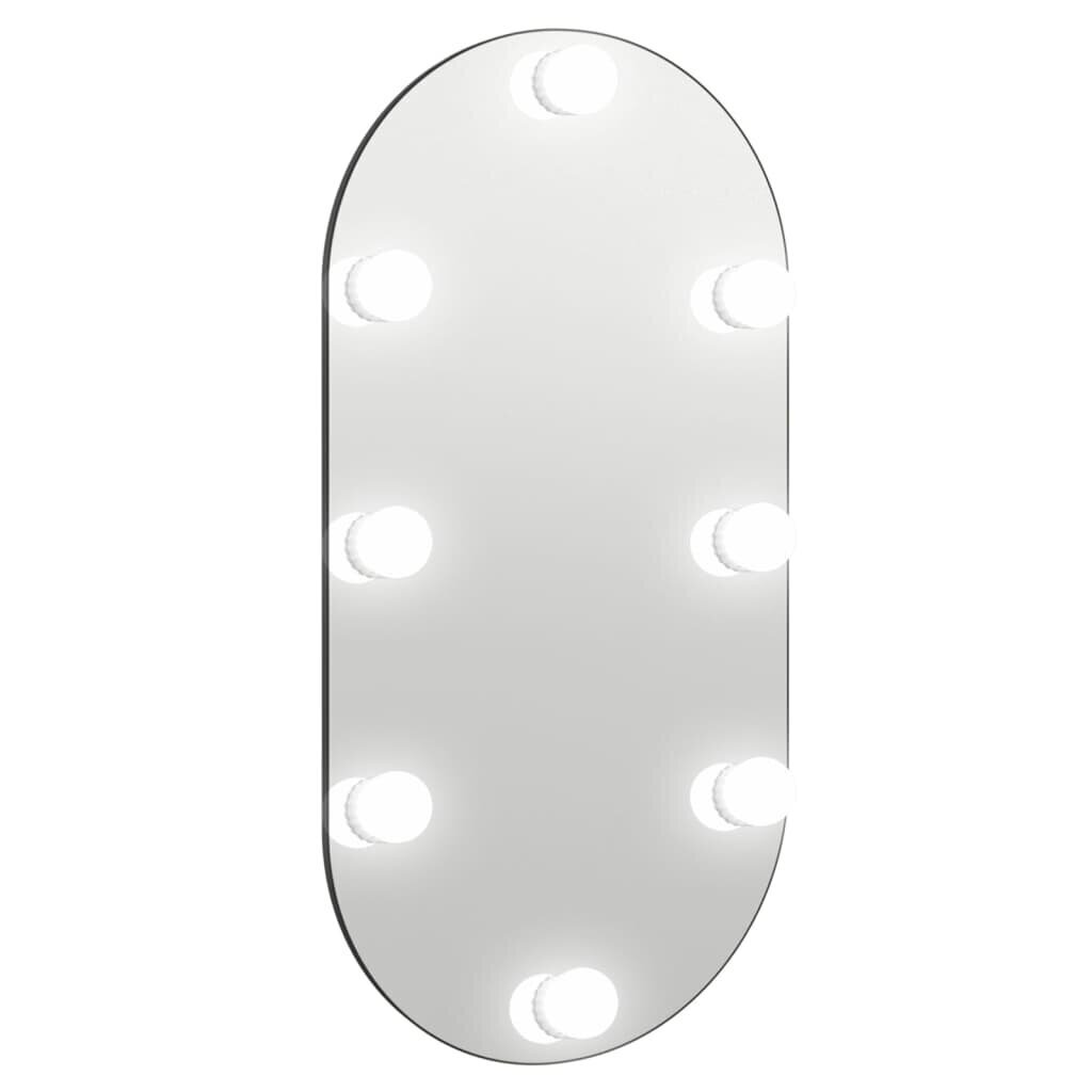 vidaXL Peili LED-valoilla 80x40 cm lasi soikea hinta ja tiedot | Peilit | hobbyhall.fi