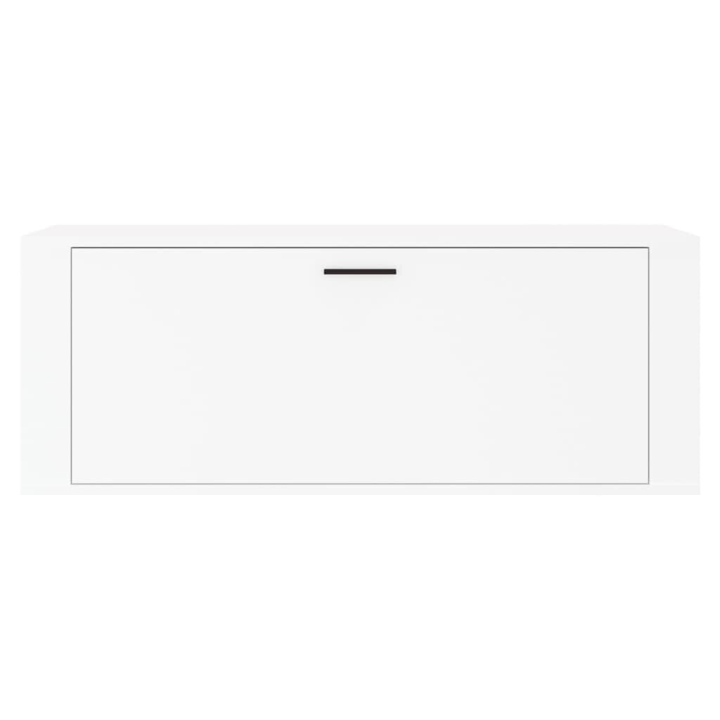 vidaXL Seinäkenkäkaappi valkoinen 100x35x38 cm tekninen puu hinta ja tiedot | Kenkäkaapit ja -hyllyt | hobbyhall.fi