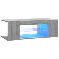 vidaXL TV-taso LED-valoilla harmaa Sonoma 90x39x30 cm hinta ja tiedot | TV-tasot | hobbyhall.fi