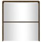 vidaXL Kenkäkaappi peilillä 2-kerroksinen savutammi 63x17x67 cm hinta ja tiedot | Kenkäkaapit ja -hyllyt | hobbyhall.fi