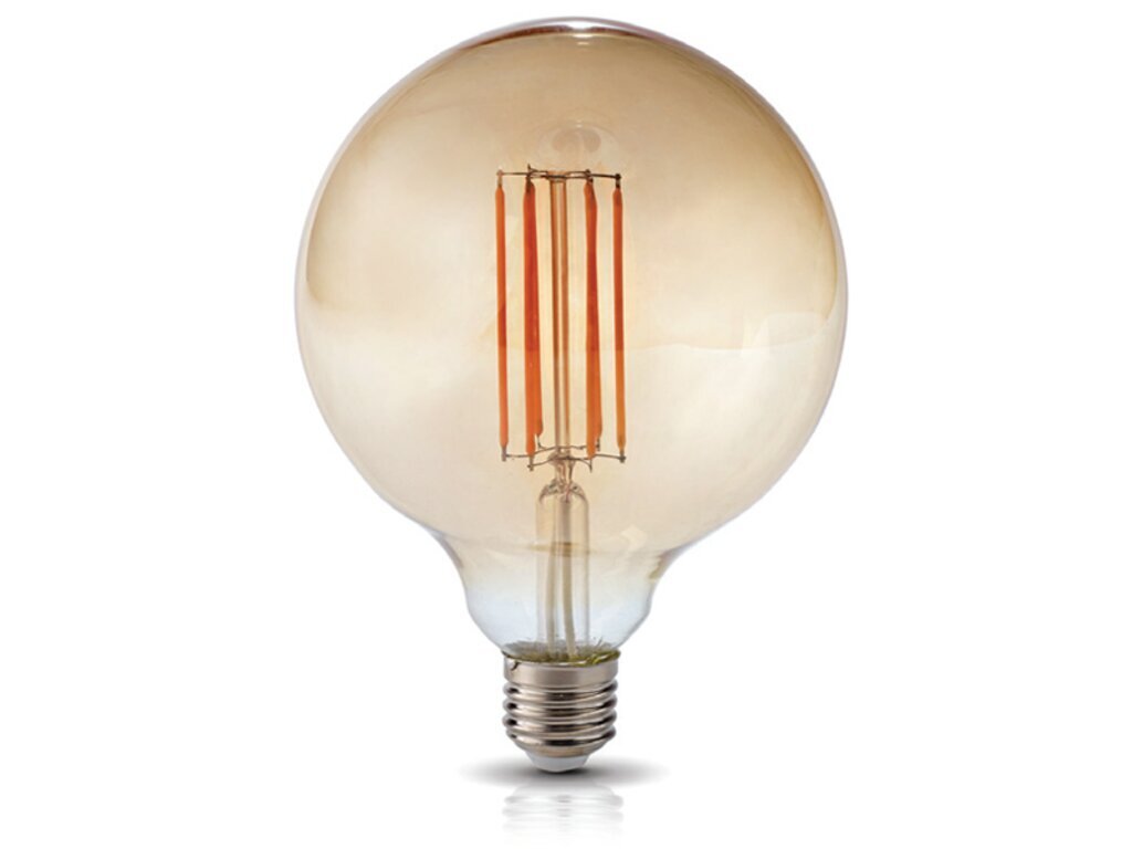 LED-lamppu E27 7W G125 Filament Retro Amber - Lämmin valkoinen (2700K) hinta ja tiedot | Lamput | hobbyhall.fi