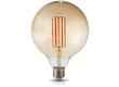 LED-lamppu E27 7W G125 Filament Retro Amber - Lämmin valkoinen (2700K) hinta ja tiedot | Lamput | hobbyhall.fi