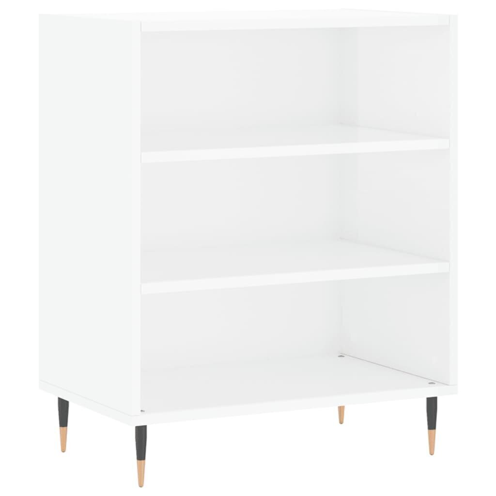 vidaXL Senkki korkeakiilto valkoinen 57x35x70 cm tekninen puu hinta ja tiedot | Olohuoneen kaapit ja lipastot | hobbyhall.fi