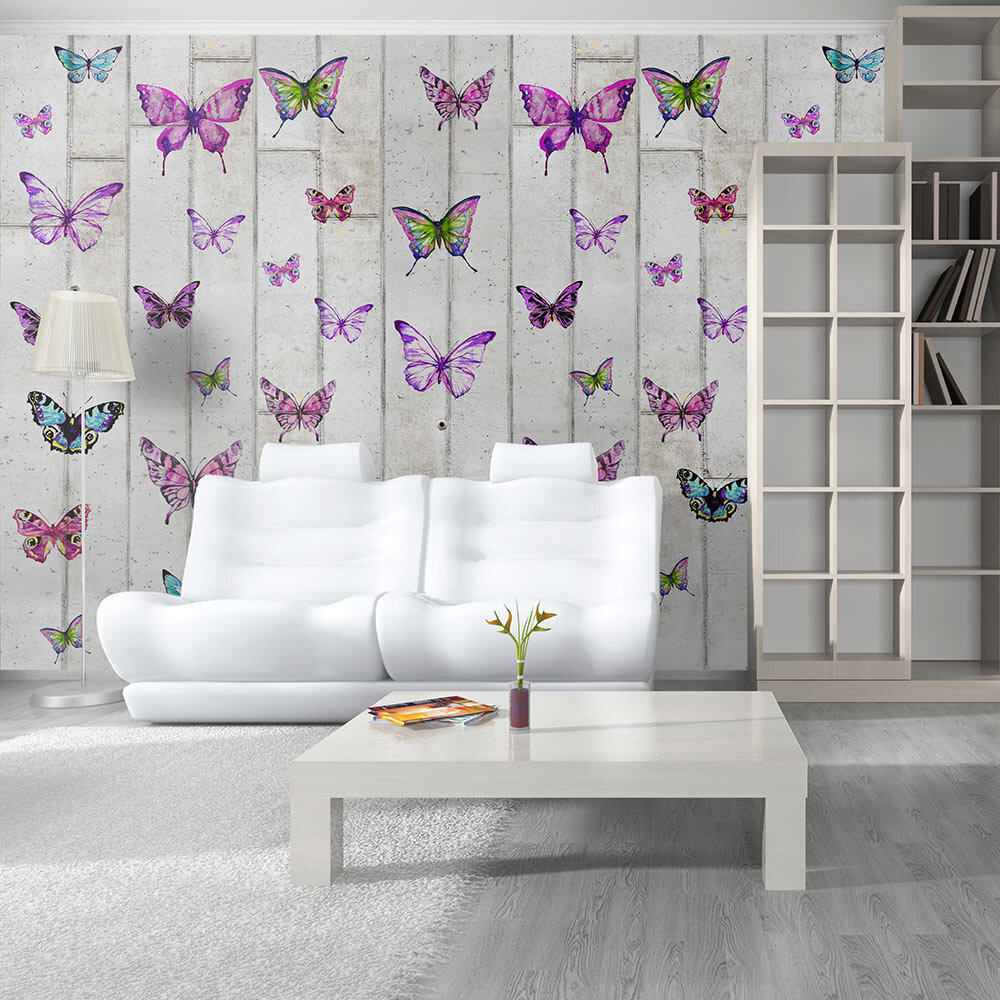 Valokuvatapetti - Butterflies and Concrete 50x1000 cm hinta ja tiedot | Valokuvatapetit | hobbyhall.fi