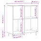 vidaXL LP-levyjen säilytyskaappi harmaa Sonoma 84,5x38x89 cm puu hinta ja tiedot | Kaapit | hobbyhall.fi