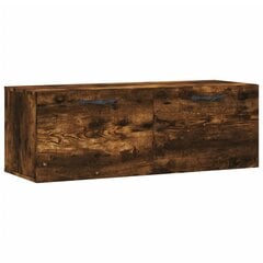 vidaXL Seinäkaappi savutammi 100x36,5x35 cm tekninen puu hinta ja tiedot | Olohuoneen kaapit ja lipastot | hobbyhall.fi