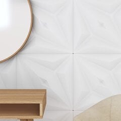 vidaXL Seinäpaneelit 12 kpl valkoinen 50x50 cm EPS 3 m² tähti hinta ja tiedot | Sisustuspaneelit | hobbyhall.fi