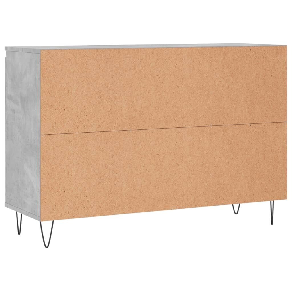 vidaXL Senkki betoninharmaa 104x35x70 cm tekninen puu hinta ja tiedot | Olohuoneen kaapit ja lipastot | hobbyhall.fi