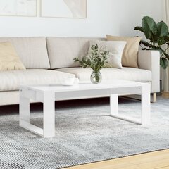 vidaXL Sohvapöytä korkeakiilto valkoinen 102x50x35 cm tekninen puu hinta ja tiedot | Sohvapöydät | hobbyhall.fi