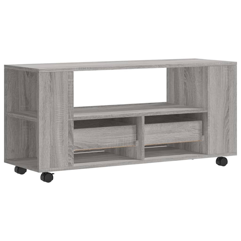 vidaXL TV-taso harmaa Sonoma 102x34,5x43 cm tekninen puu hinta ja tiedot | TV-tasot | hobbyhall.fi