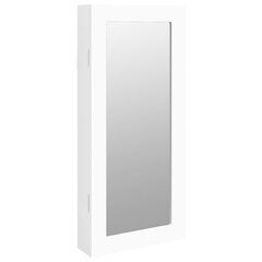 vidaXL Peilikorukaappi seinäkiinnitettävä valkoinen 30x8,5x67 cm hinta ja tiedot | Peilit | hobbyhall.fi