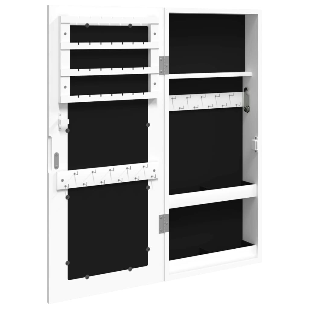 vidaXL Peilikorukaappi seinäkiinnitettävä valkoinen 30x8,5x67 cm hinta ja tiedot | Peilit | hobbyhall.fi