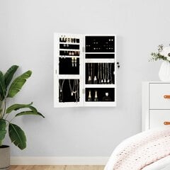 vidaXL Peilikorukaappi seinäkiinnitettävä valkoinen 30x8,5x67 cm hinta ja tiedot | Peilit | hobbyhall.fi