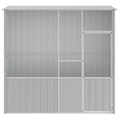 vidaXL Lintuhäkki harmaa 215x78x200 cm galvanoitu teräs hinta ja tiedot | Lintulaudat ja lintuhäkit | hobbyhall.fi