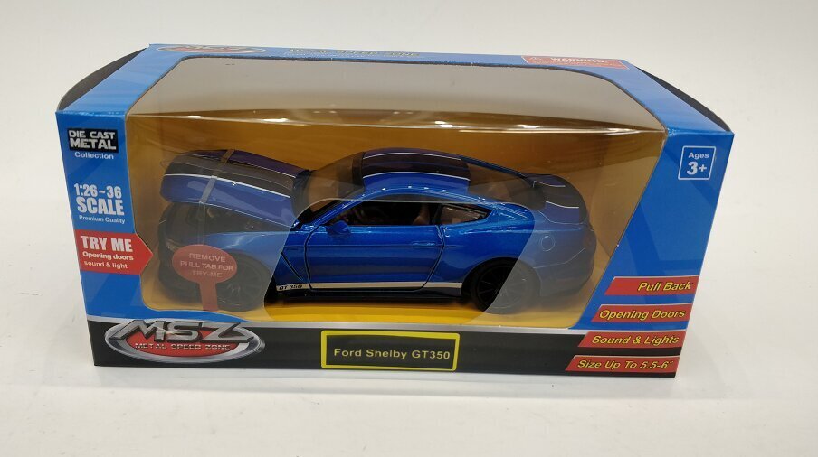 Leluauto MSZ Ford Shelby GT350, 1:32 hinta ja tiedot | Poikien lelut | hobbyhall.fi