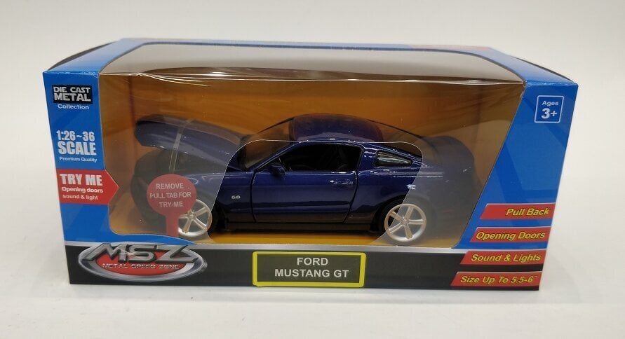 Leluauto MSZ Ford Mustang GT, 1:32 hinta ja tiedot | Poikien lelut | hobbyhall.fi