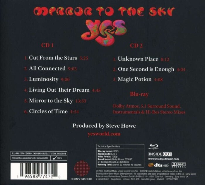 2CD + 1 Blu-Ray Audio Yes Mirror To The Sky CD+Blu-Ray Audio hinta ja tiedot | Vinyylilevyt, CD-levyt, DVD-levyt | hobbyhall.fi