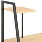vidaXL Työpöytä hyllyillä musta ja tammi 102x50x117 cm hinta ja tiedot | Tietokonepöydät ja työpöydät | hobbyhall.fi