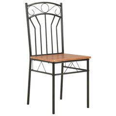 vidaXL Ruokapöydän tuolit 4 kpl ruskea MDF hinta ja tiedot | Ruokapöydän tuolit | hobbyhall.fi