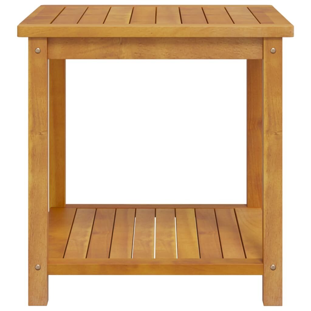 vidaXL Sivupöytä kiinteä akaasiapuu 45x45x45 cm hinta ja tiedot | Sohvapöydät | hobbyhall.fi