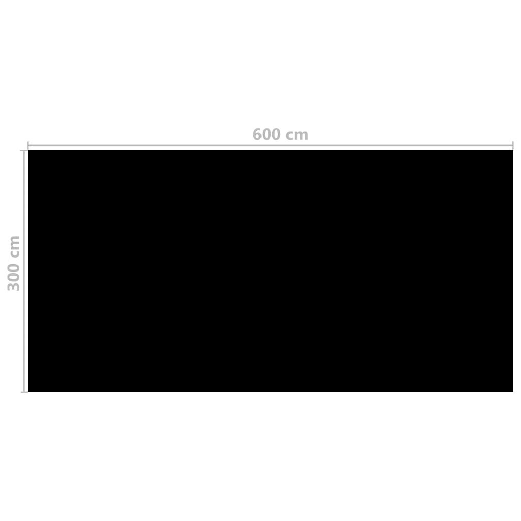 vidaXL Uima-altaan suoja musta 600x300 cm PE hinta ja tiedot | Uima-allastarvikkeet | hobbyhall.fi