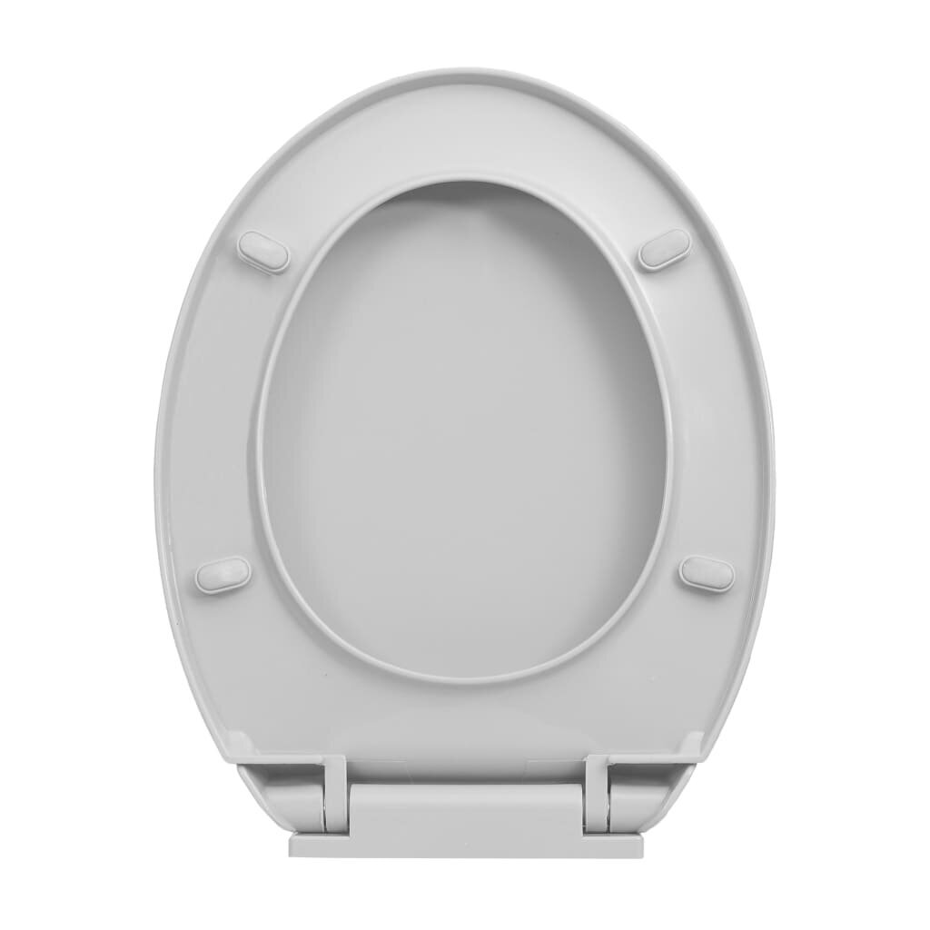 vidaXL WC-istuin pehmeästi sulkeutuva vaaleanharmaa soikea hinta ja tiedot | WC-istuimen lisätarvikkeet | hobbyhall.fi