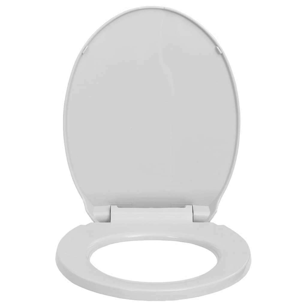 vidaXL WC-istuin pehmeästi sulkeutuva vaaleanharmaa soikea hinta ja tiedot | WC-istuimen lisätarvikkeet | hobbyhall.fi