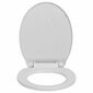 vidaXL WC-istuin pehmeästi sulkeutuva vaaleanharmaa soikea hinta ja tiedot | WC-istuimen lisätarvikkeet | hobbyhall.fi