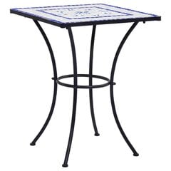 vidaXL Mosaiikkibistropöytä sininen ja valkoinen 60 cm keramiikka hinta ja tiedot | Puutarhapöydät | hobbyhall.fi