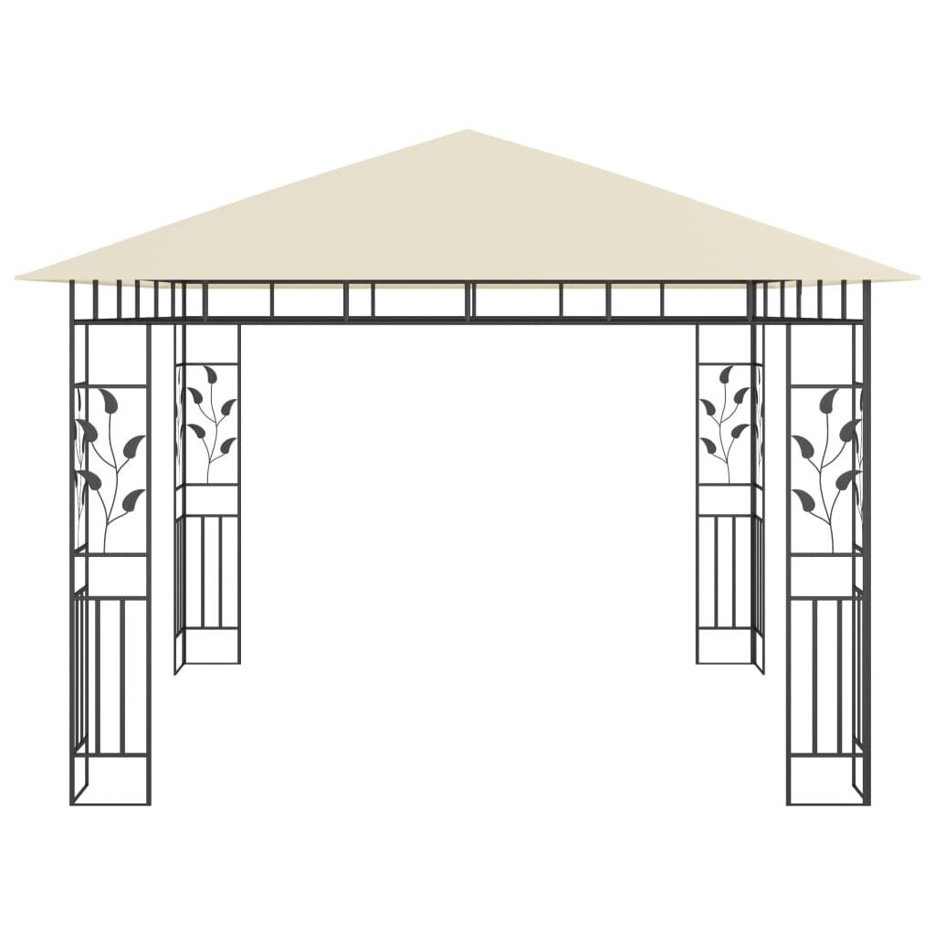 vidaXL Huvimaja hyttysverkolla 3x3x2,73 m kerma 180 g/m² hinta ja tiedot | Puutarhapaviljongit | hobbyhall.fi