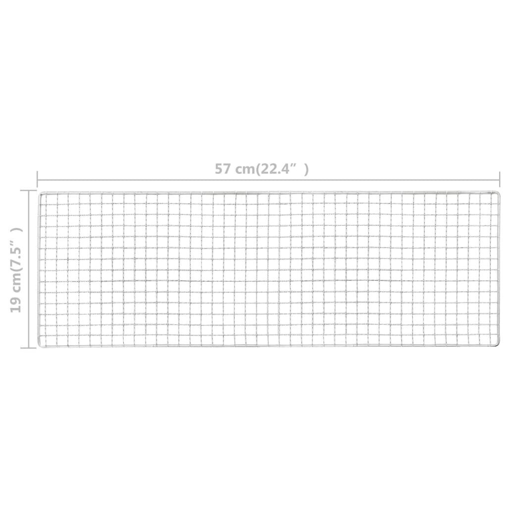 vidaXL Kannettava retkigrilli teräs 60x22,5x33 cm hinta ja tiedot | Grillit | hobbyhall.fi