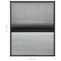 vidaXL Laskostettu hyönteisverkko/varjostin ikkunaan 80x100cm alumiini hinta ja tiedot | Hyttysverkot | hobbyhall.fi