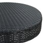 vidaXL Puutarhapöytä musta 60,5x106 cm polyrottinki hinta ja tiedot | Puutarhapöydät | hobbyhall.fi