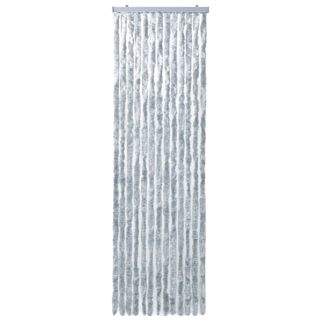 vidaXL Hyönteisverho valkoinen ja harmaa 90x200 cm Chenille hinta ja tiedot | Hyttysverkot | hobbyhall.fi