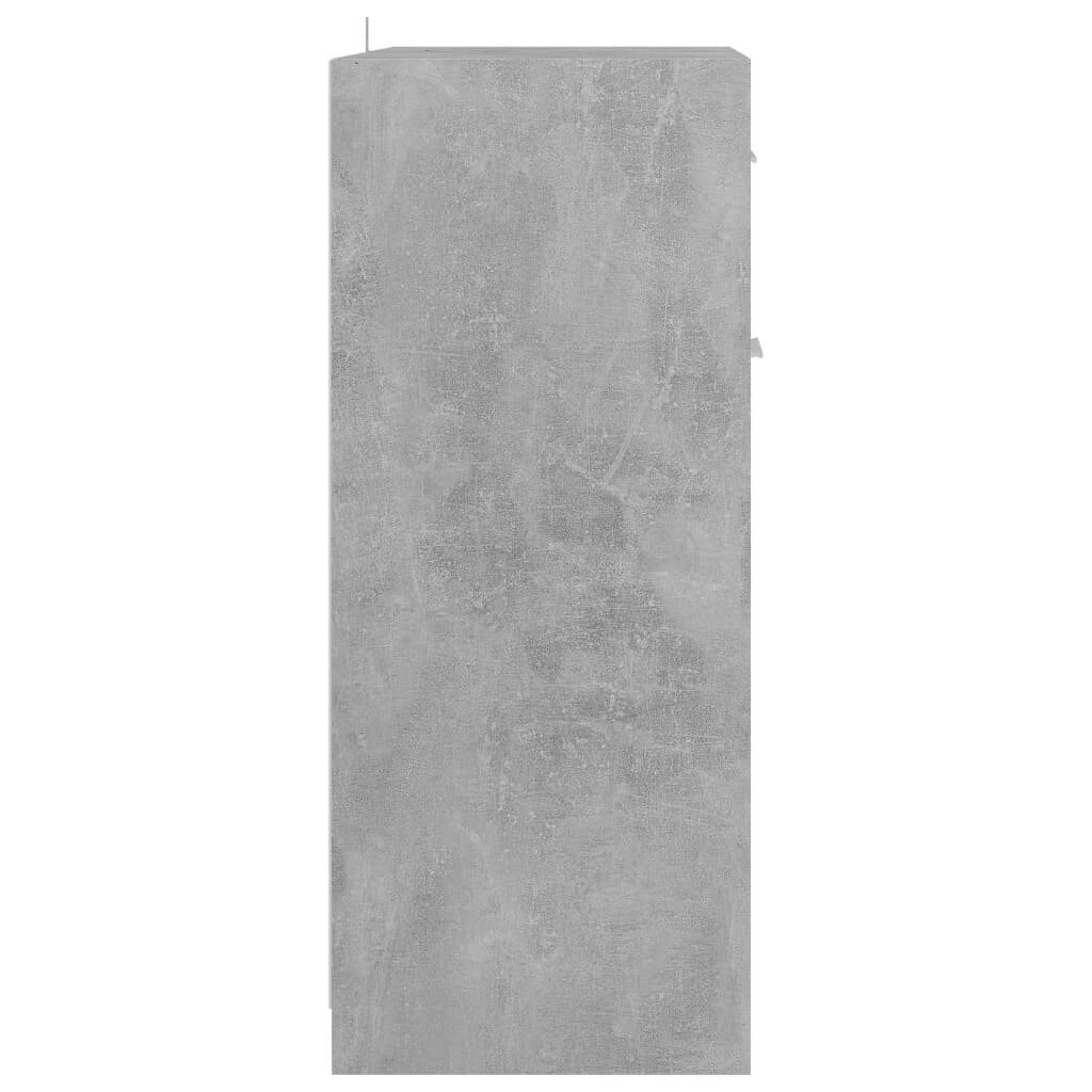 vidaXL Kylpyhuonekaappi betoninharmaa 60x33x80 cm lastulevy hinta ja tiedot | Kylpyhuonekaapit | hobbyhall.fi