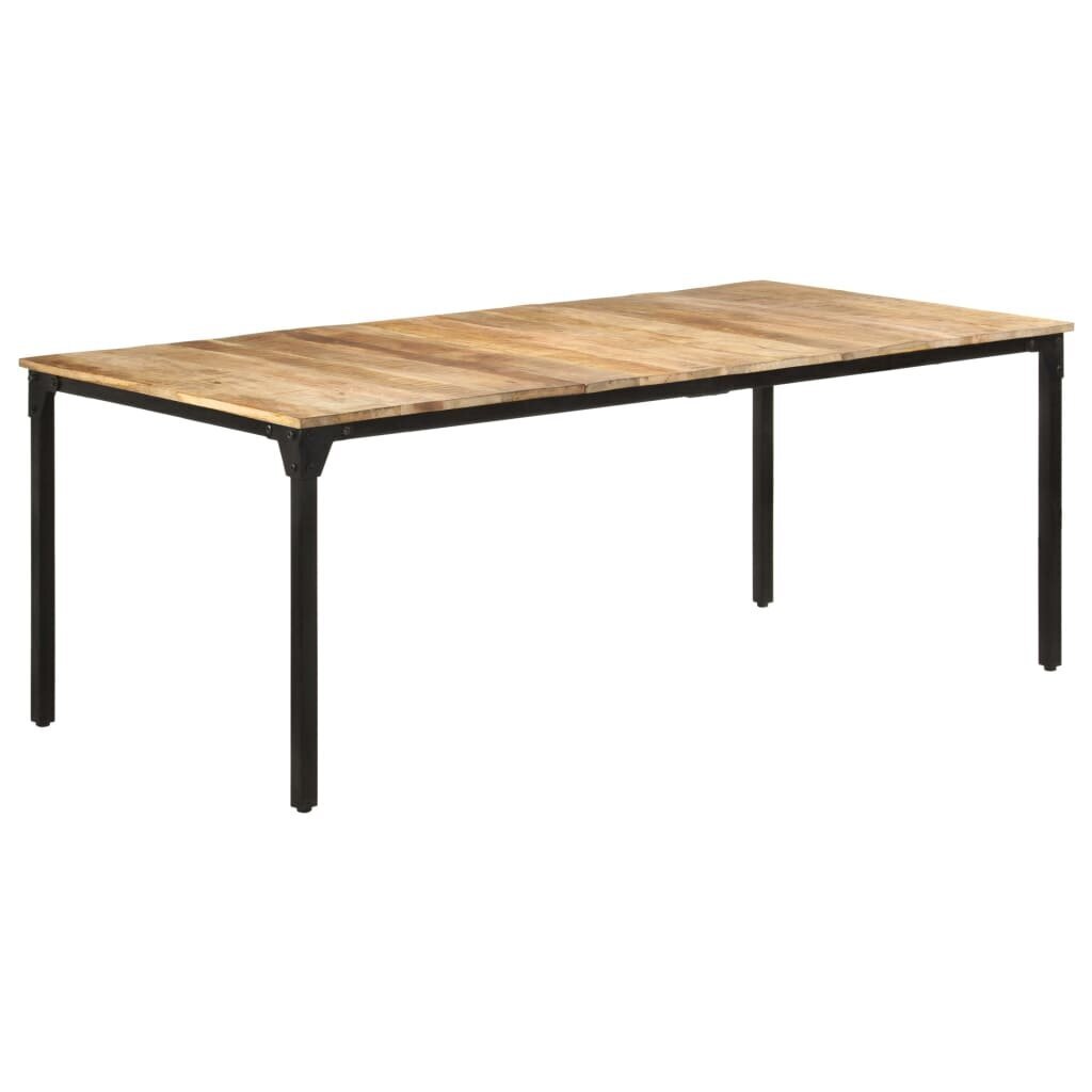 vidaXL Ruokapöytä 200x100x76 cm karkea mangopuu hinta ja tiedot | Ruokapöydät | hobbyhall.fi