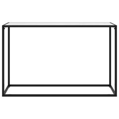 vidaXL Konsolipöytä valkoinen 120x35x75 cm karkaistu lasi hinta ja tiedot | Sohvapöydät | hobbyhall.fi