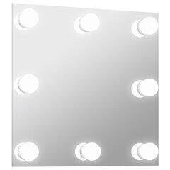 vidaXL Seinäpeili LED-valoilla neliö lasi hinta ja tiedot | Peilit | hobbyhall.fi