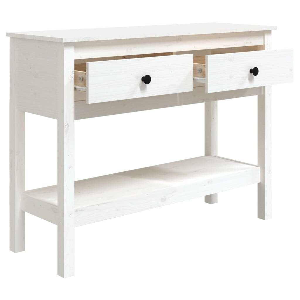 vidaXL Konsolipöytä valkoinen 100x35x75 cm täysi mänty hinta ja tiedot | Sivupöydät | hobbyhall.fi