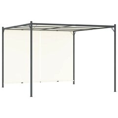 vidaXL Pergola säädettävällä katolla kermanvalkoinen 3x3 m teräs hinta ja tiedot | Puutarhapaviljongit | hobbyhall.fi